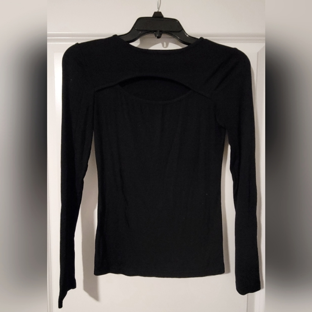 Black top with cut out front